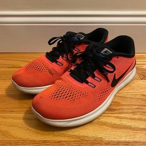 Nike Free RN (831508-802) Running Shoes Men’s Size 9- Ember Glow/Black/Wolf Grey